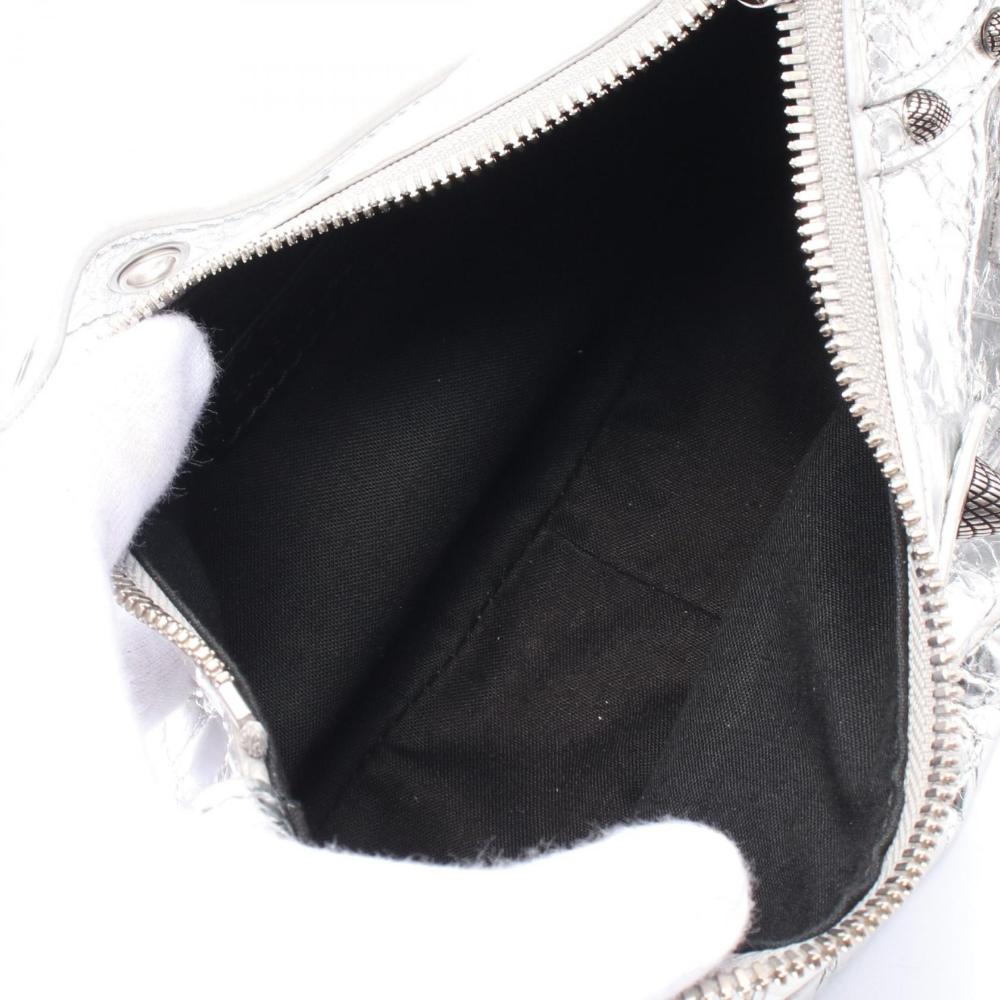 Silver Leather Balenciaga Shoulder Bag