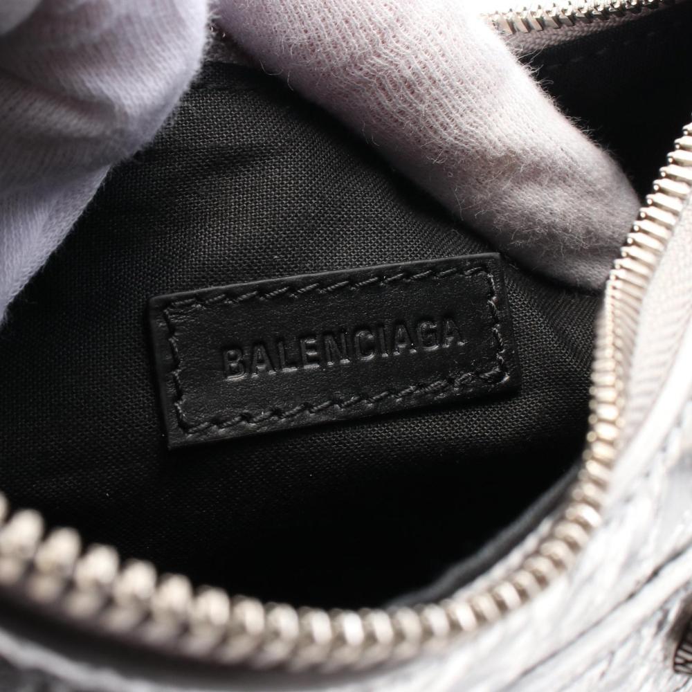 Silver Leather Balenciaga Shoulder Bag