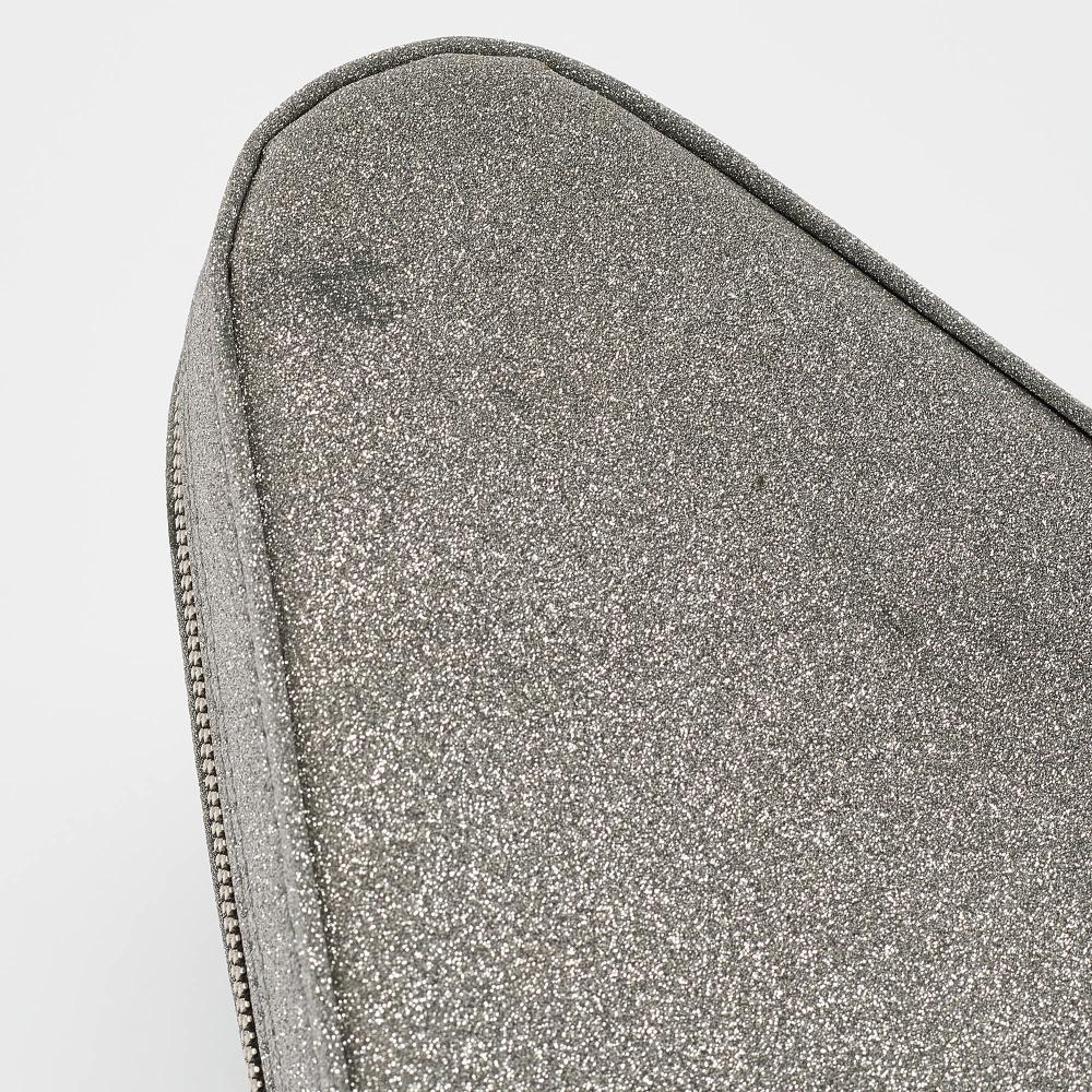 Silver Leather Balenciaga Clutch