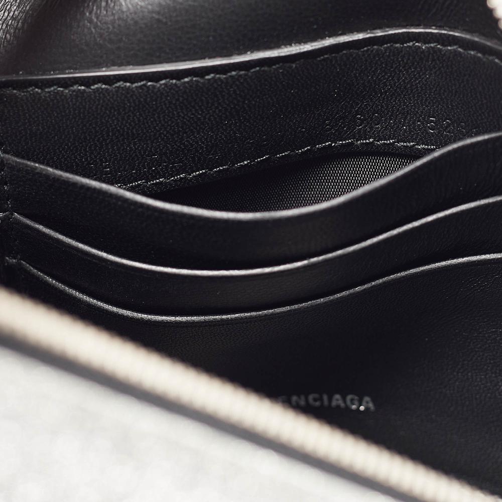 Silver Leather Balenciaga Clutch
