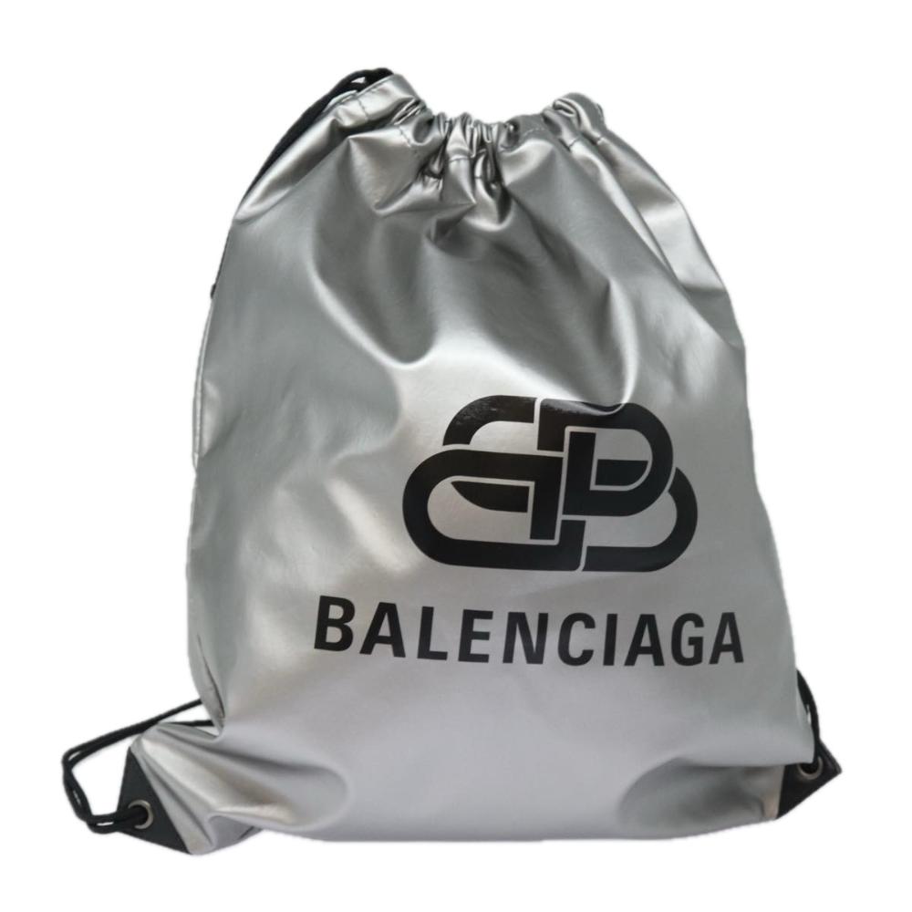 Silver Nylon Balenciaga Backpack