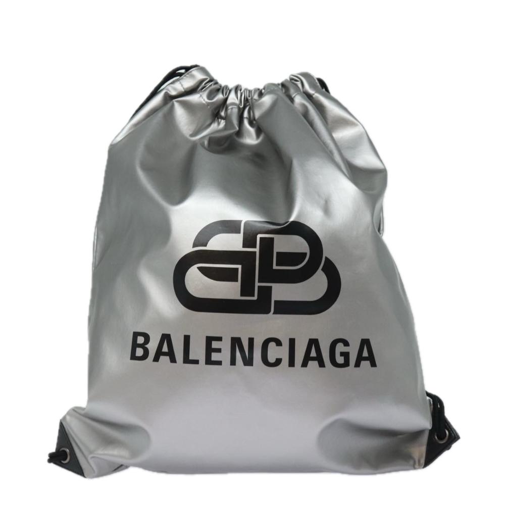 Silver Nylon Balenciaga Backpack