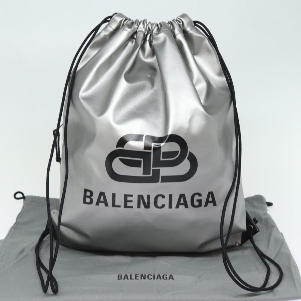 Silver Nylon Balenciaga Backpack