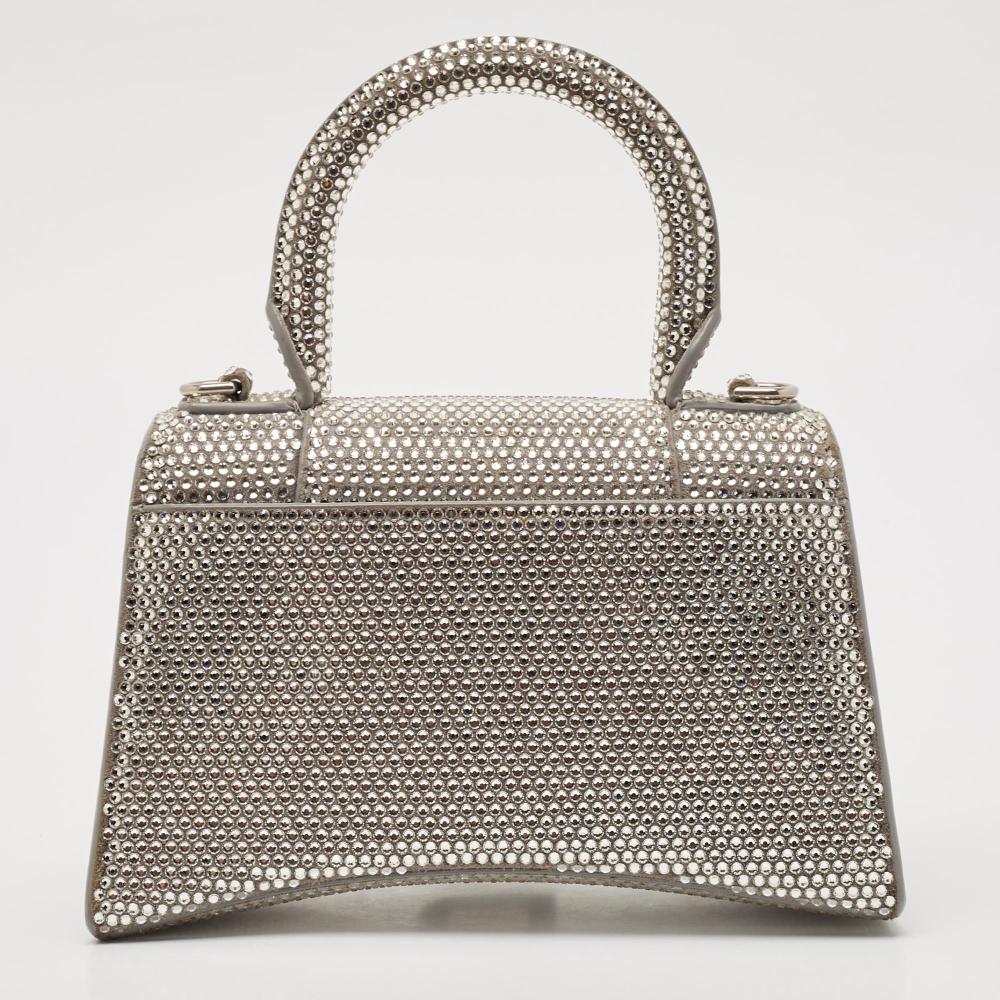 Silver Suede Balenciaga Hourglass