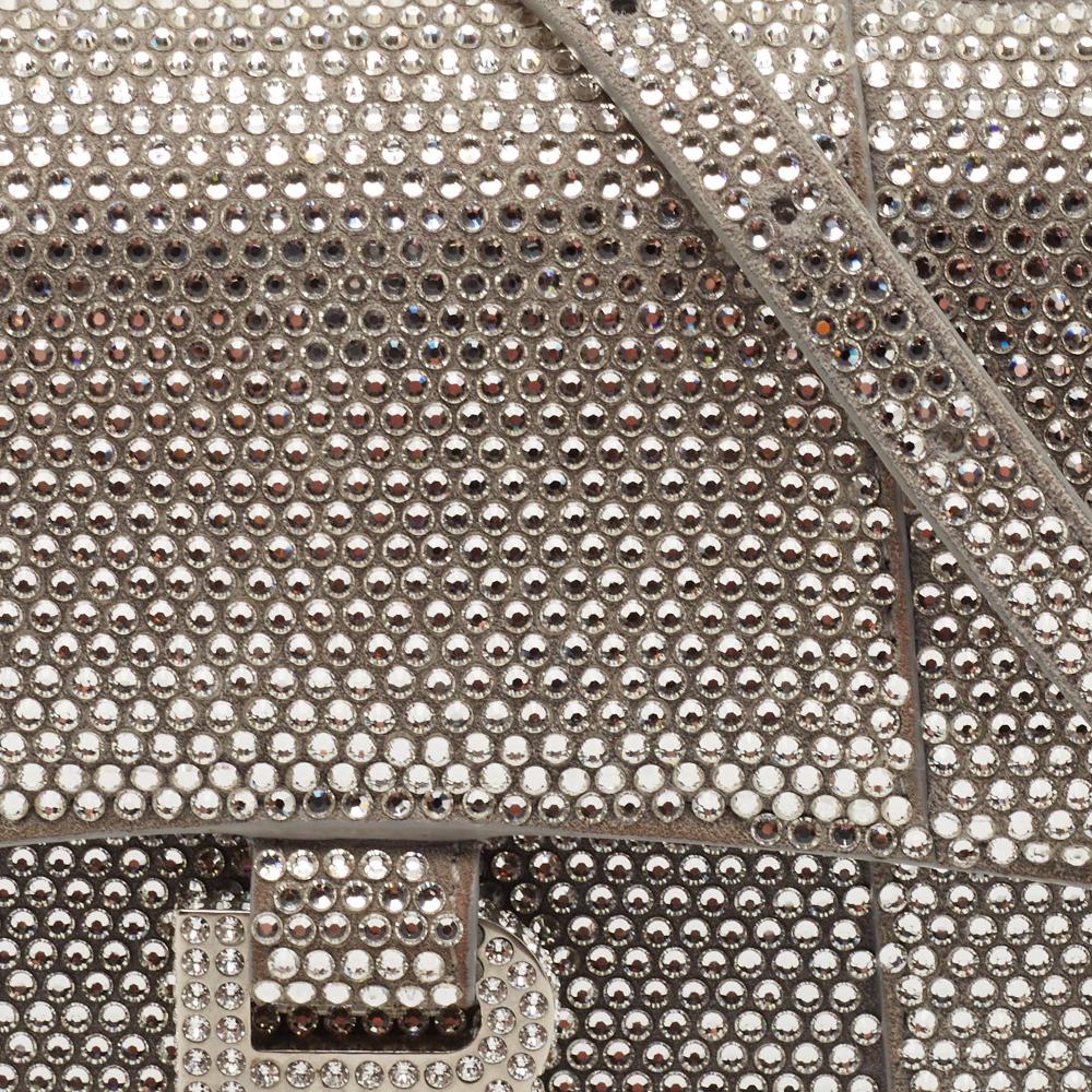 Silver Suede Balenciaga Hourglass