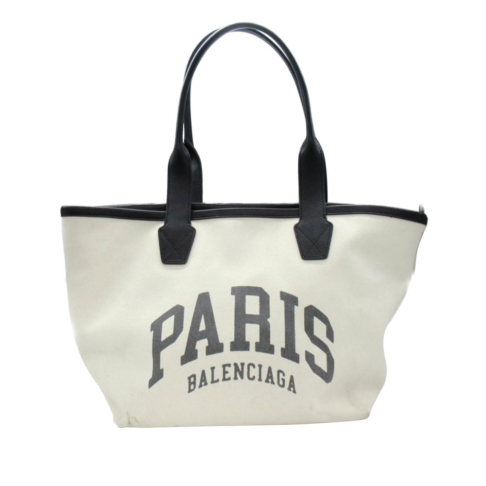 White Canvas Balenciaga Tote