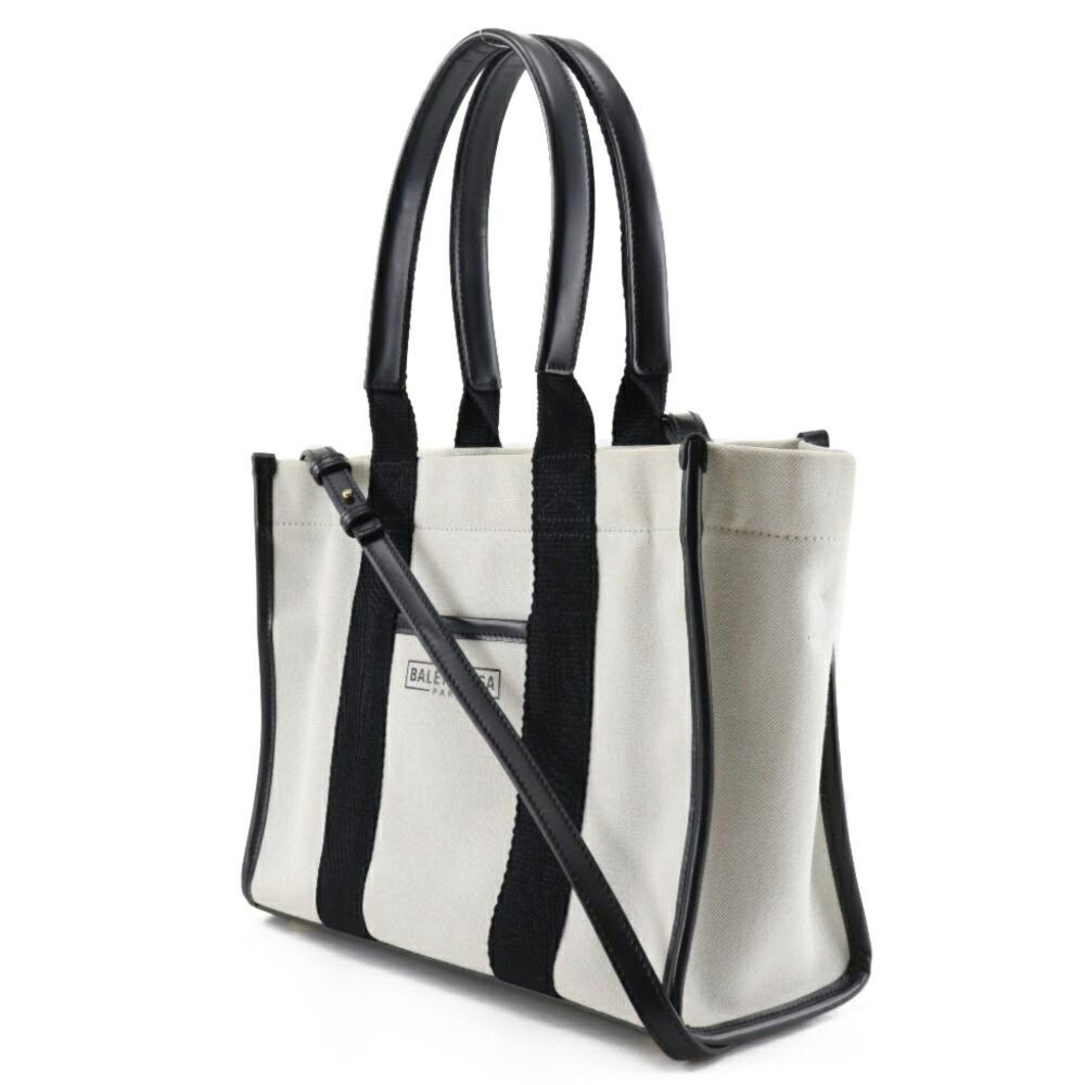 White Canvas Balenciaga Tote