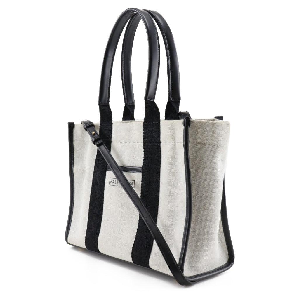 White Canvas Balenciaga Tote