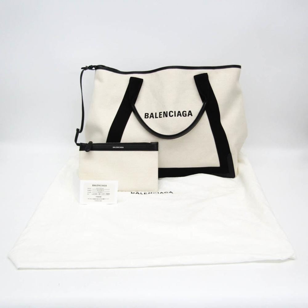White Canvas Balenciaga Cabas
