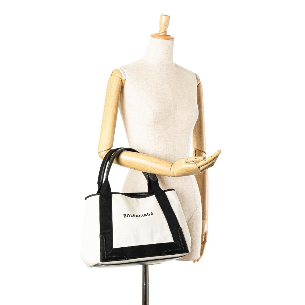 White Canvas Balenciaga Cabas