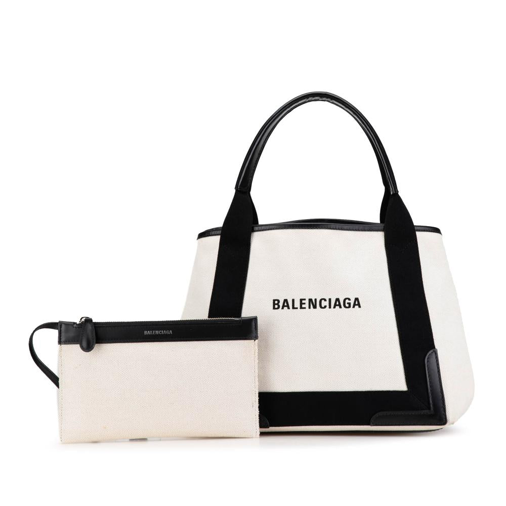 White Canvas Balenciaga Cabas