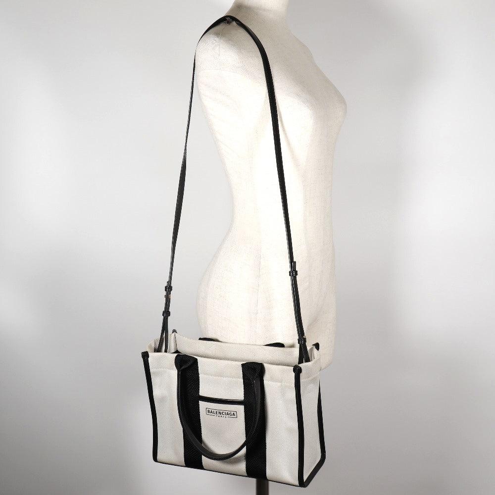 White Canvas Balenciaga Tote