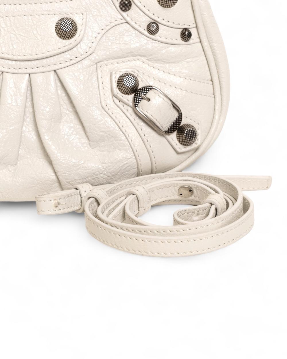 White Fabric Balenciaga Crossbody Bag