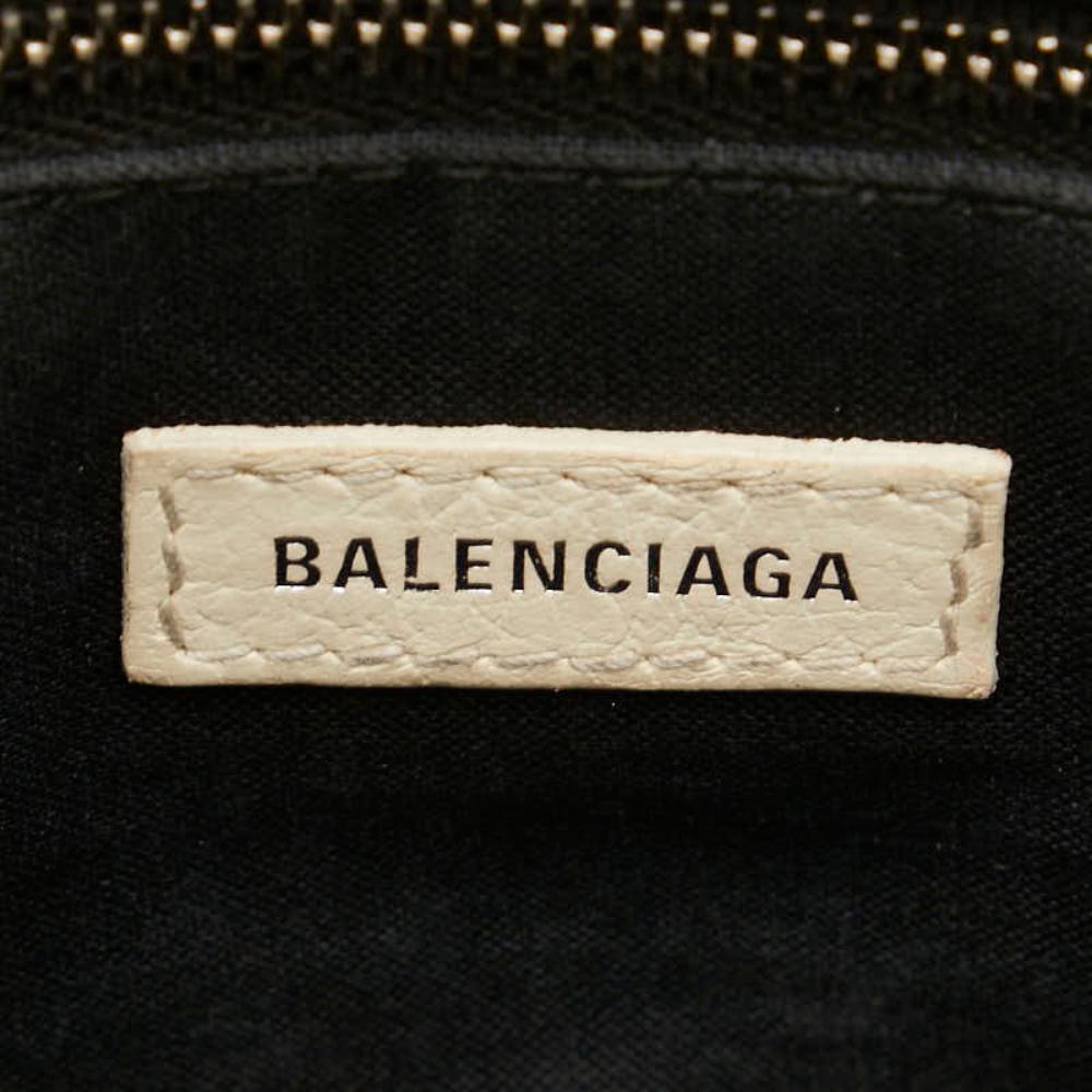 White Leather Balenciaga Tote