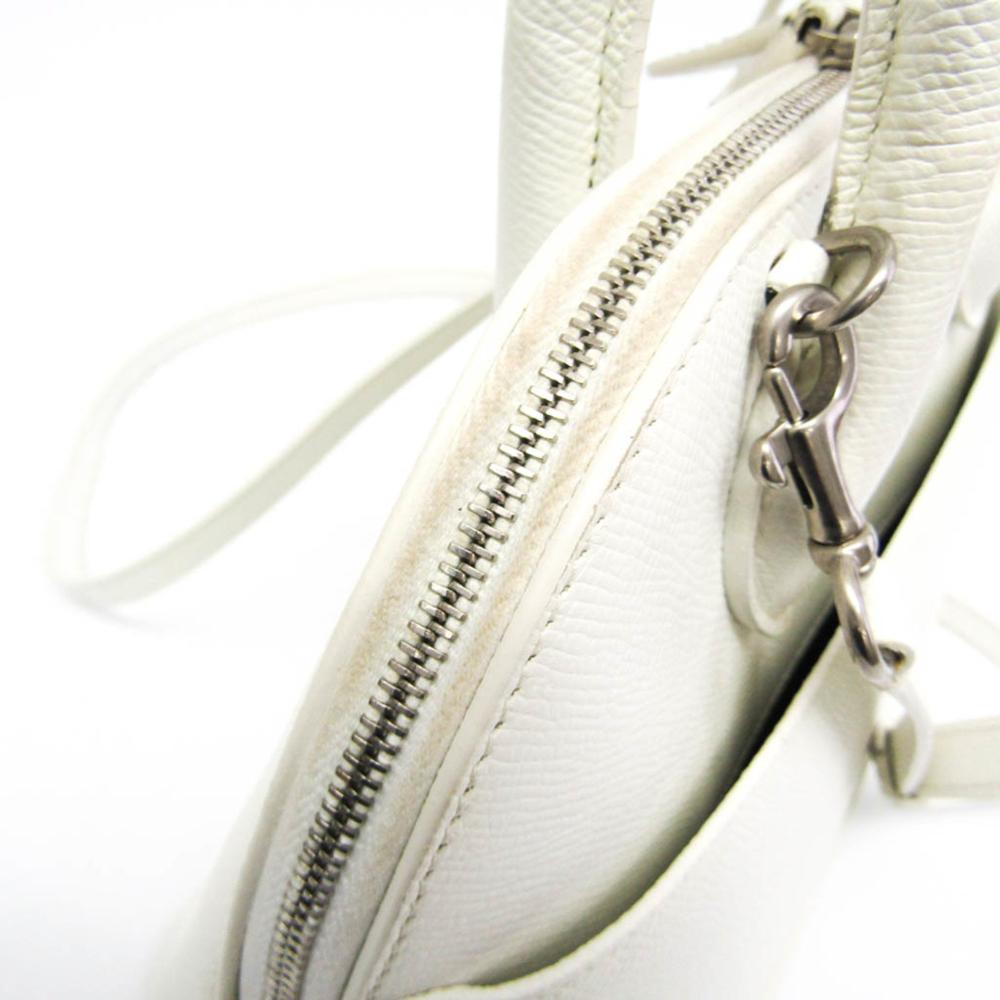 White Leather Balenciaga Ville