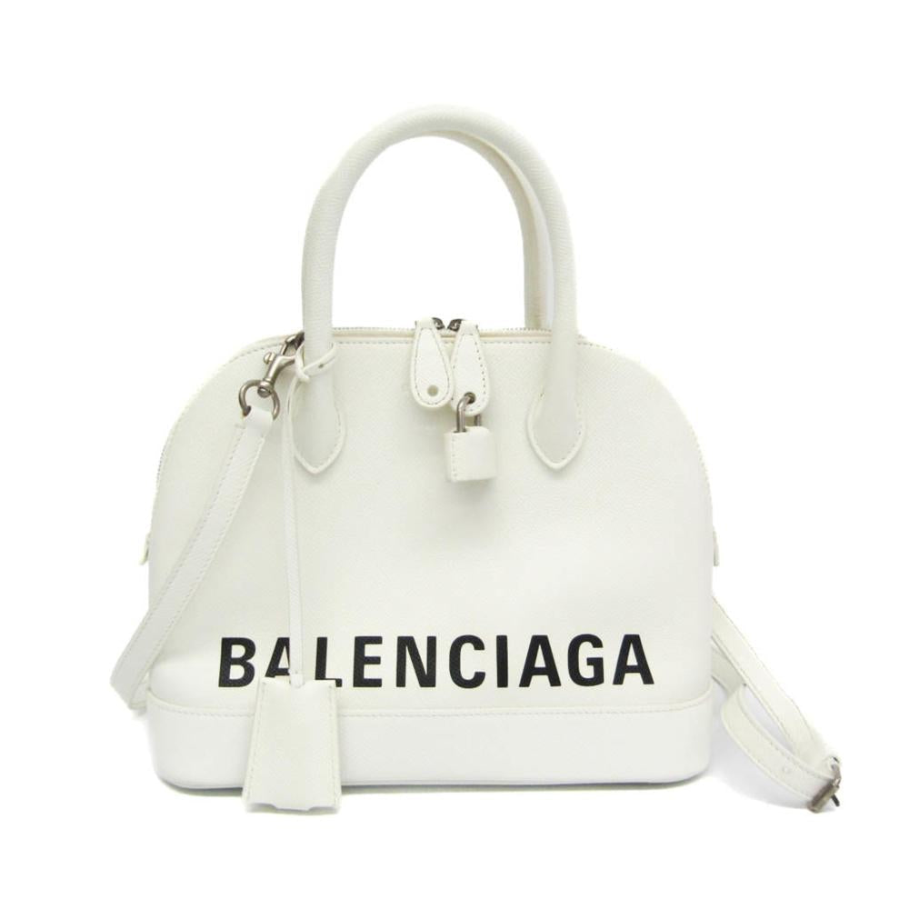 White Leather Balenciaga Ville