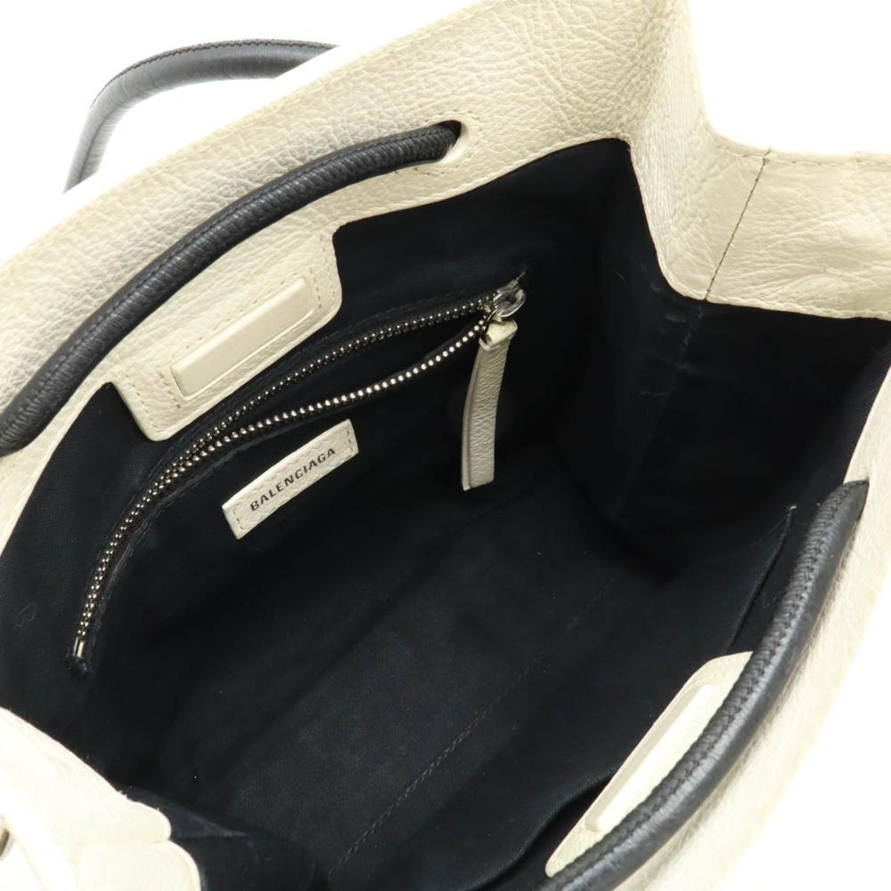 White Leather Balenciaga Tote
