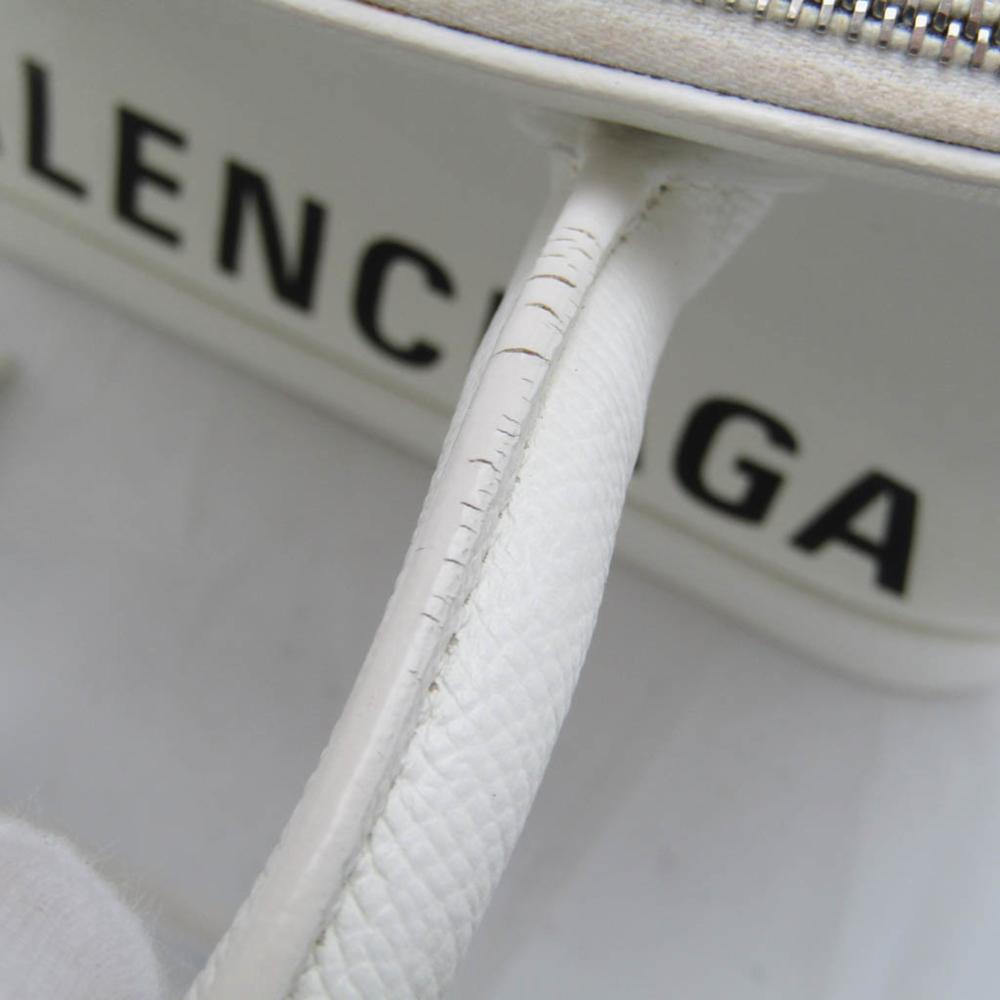 White Leather Balenciaga Ville
