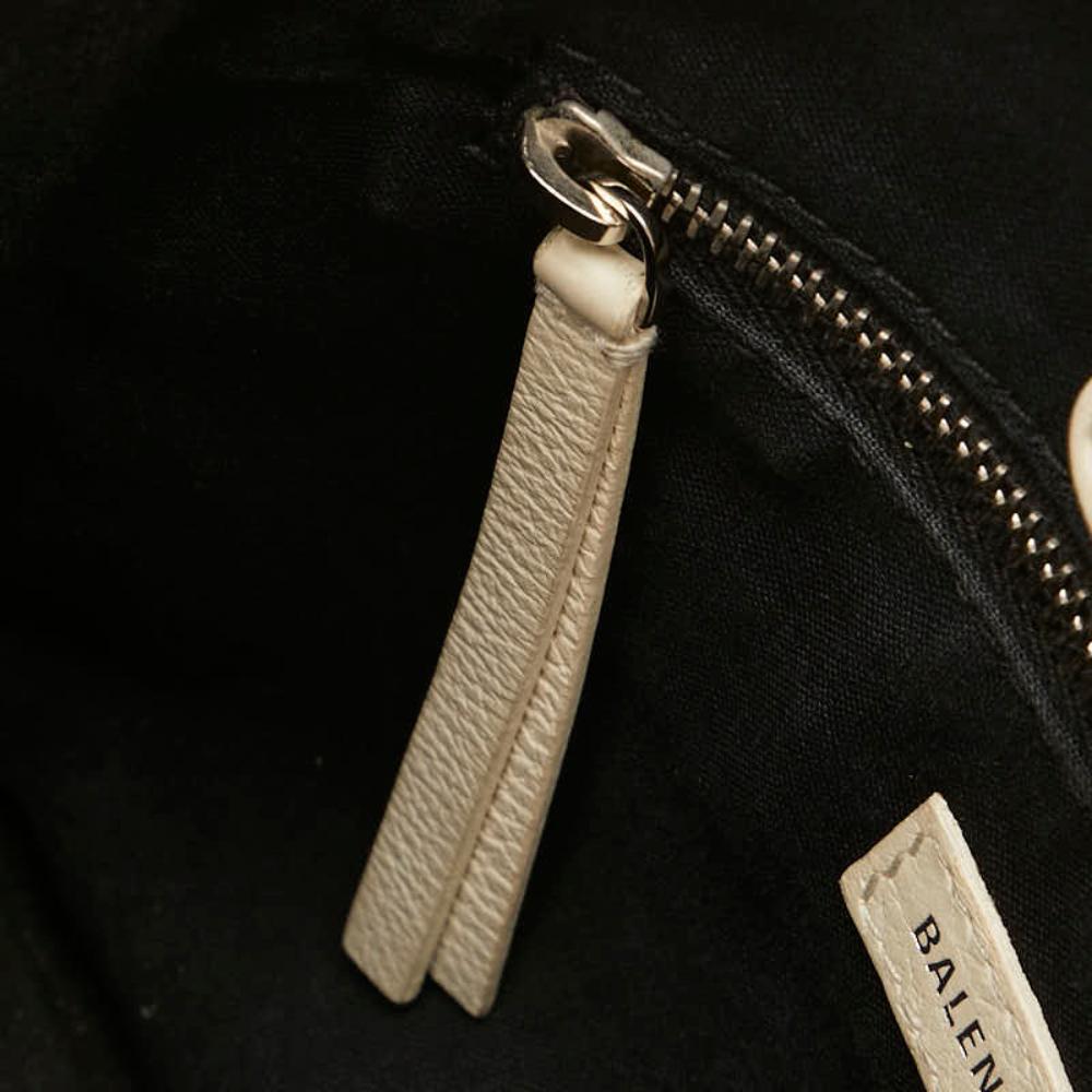 White Leather Balenciaga Tote
