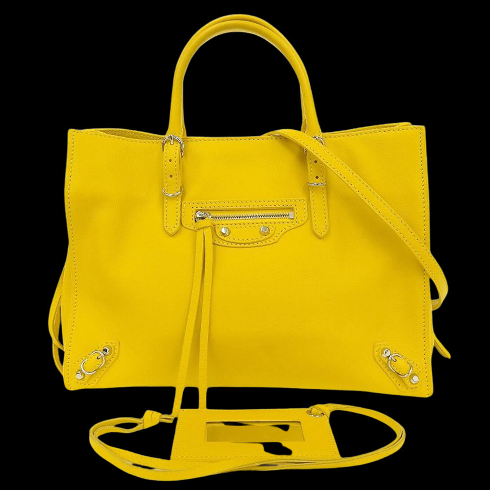 Yellow Leather Balenciaga Handbag