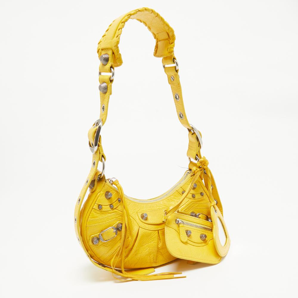 Yellow Leather Balenciaga Shoulder Bag