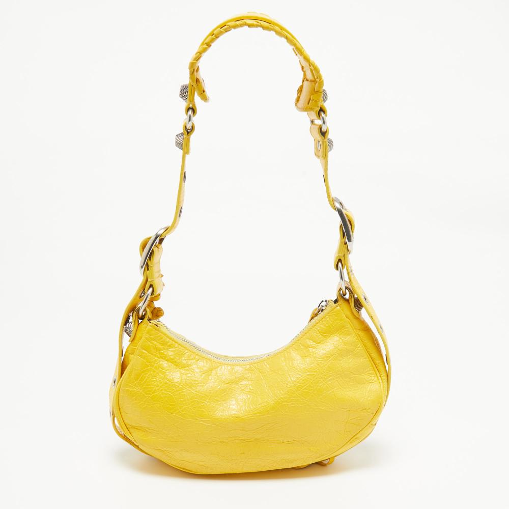 Yellow Leather Balenciaga Shoulder Bag