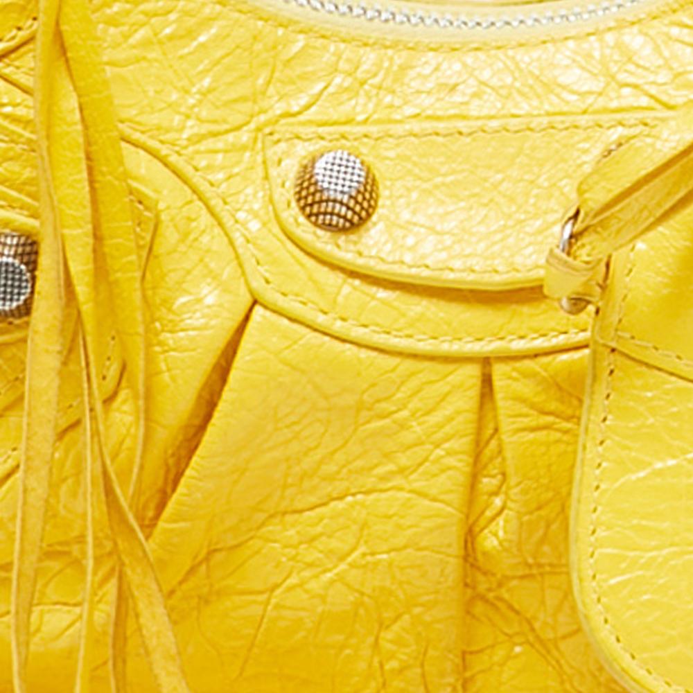 Yellow Leather Balenciaga Shoulder Bag