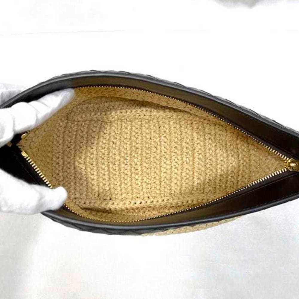 Beige Fabric Bottega Veneta Clutch