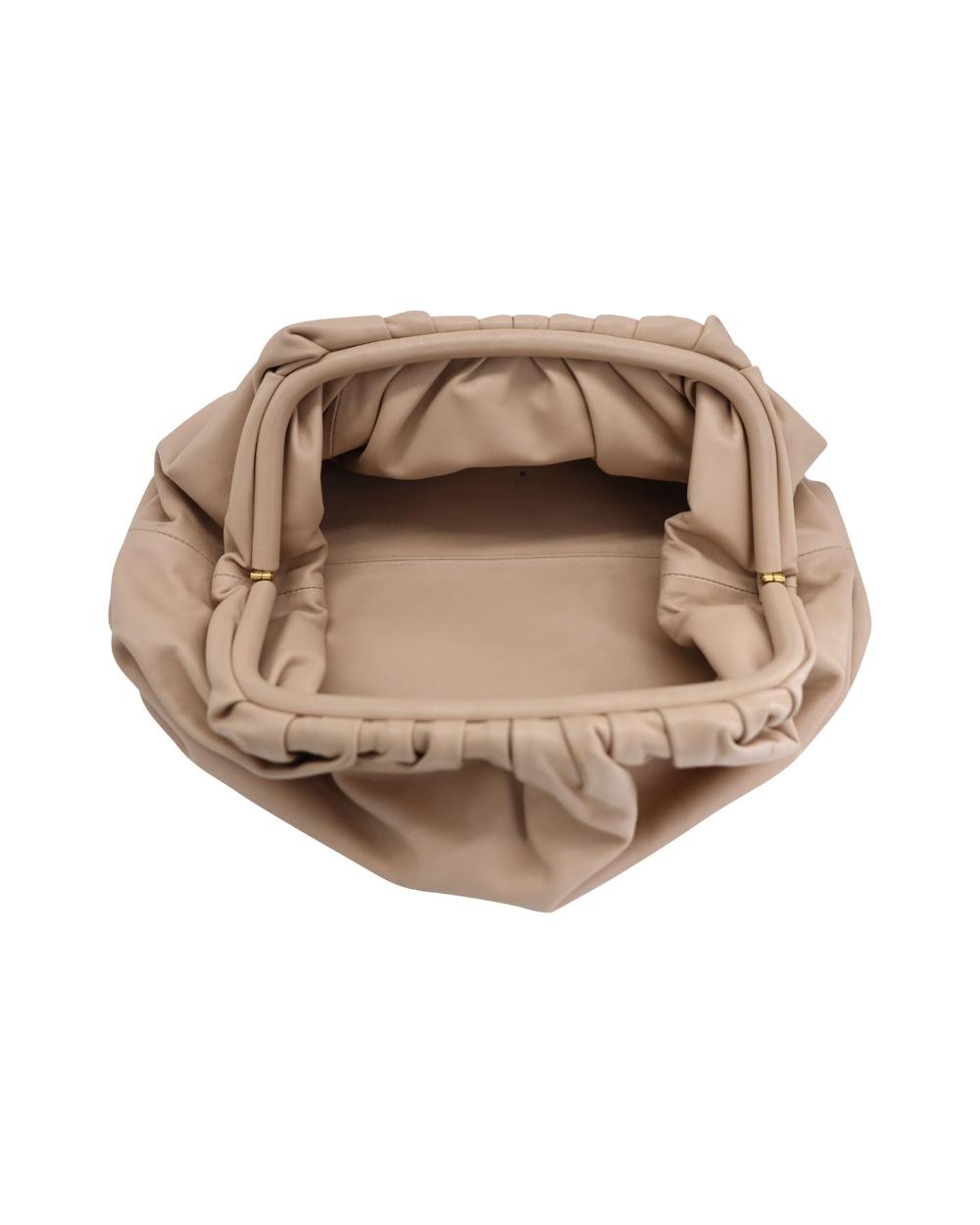 Beige Leather Bottega Veneta Pouches