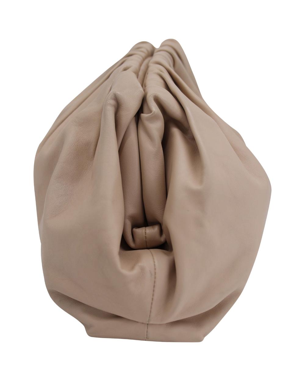 Beige Leather Bottega Veneta Pouches