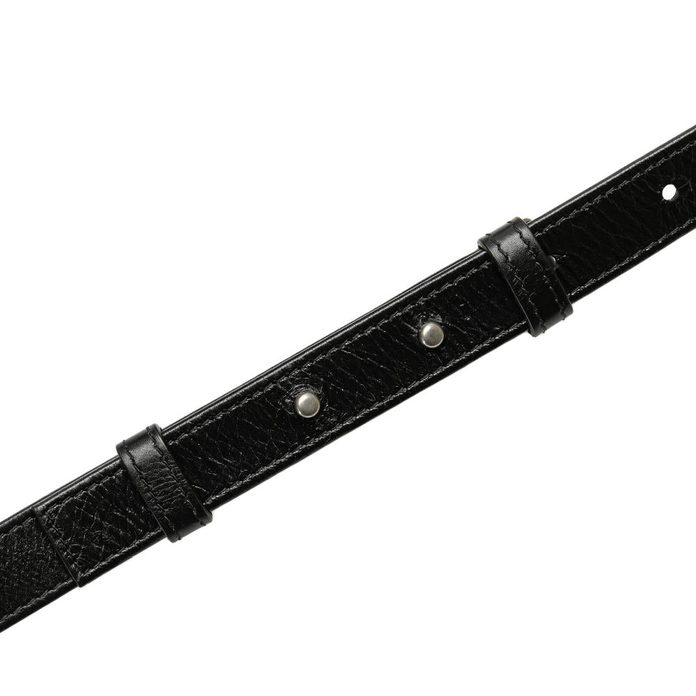 Black Leather Bottega Veneta Cassette Bag