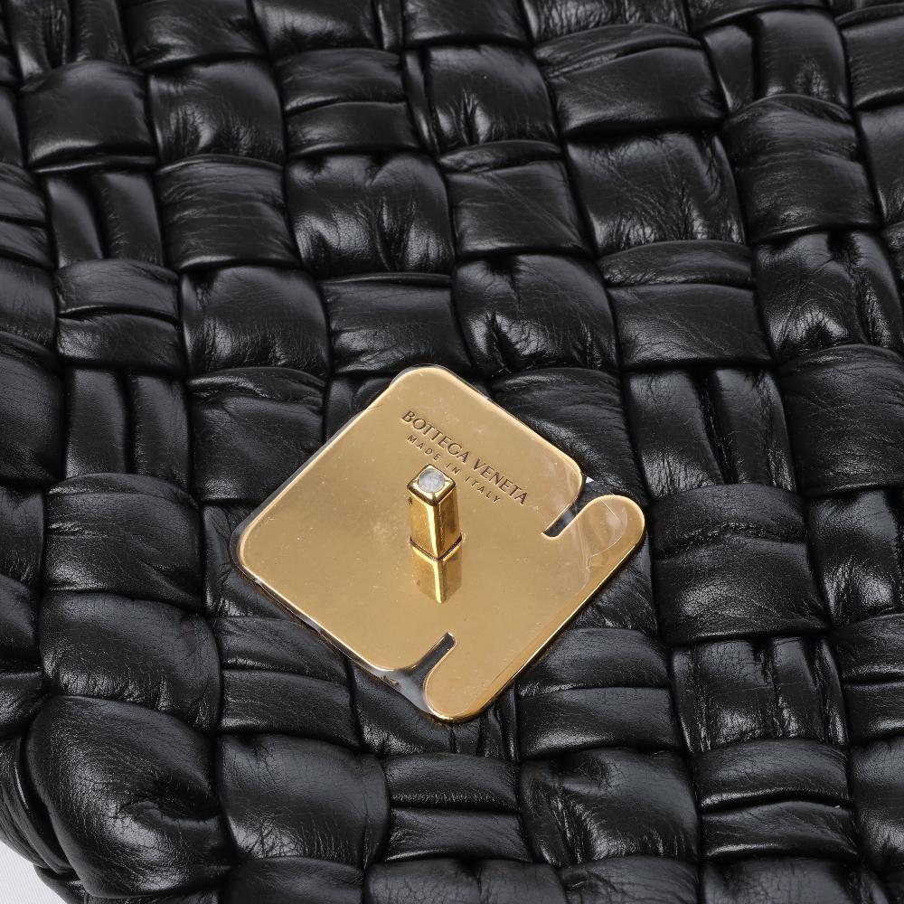 Black Leather Bottega Veneta Shoulder Bag