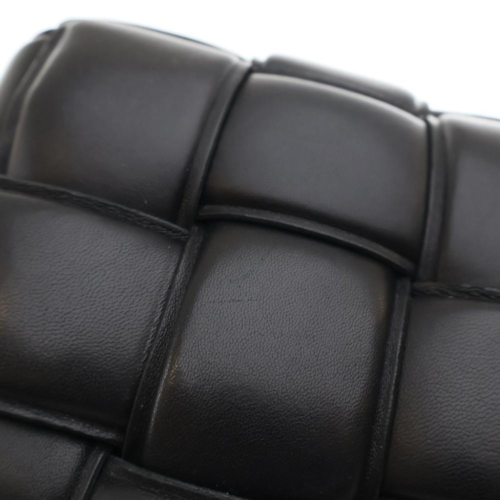 Black Leather Bottega Veneta Crossbody Bag