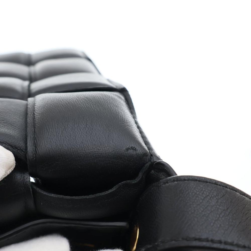 Black Leather Bottega Veneta Crossbody Bag