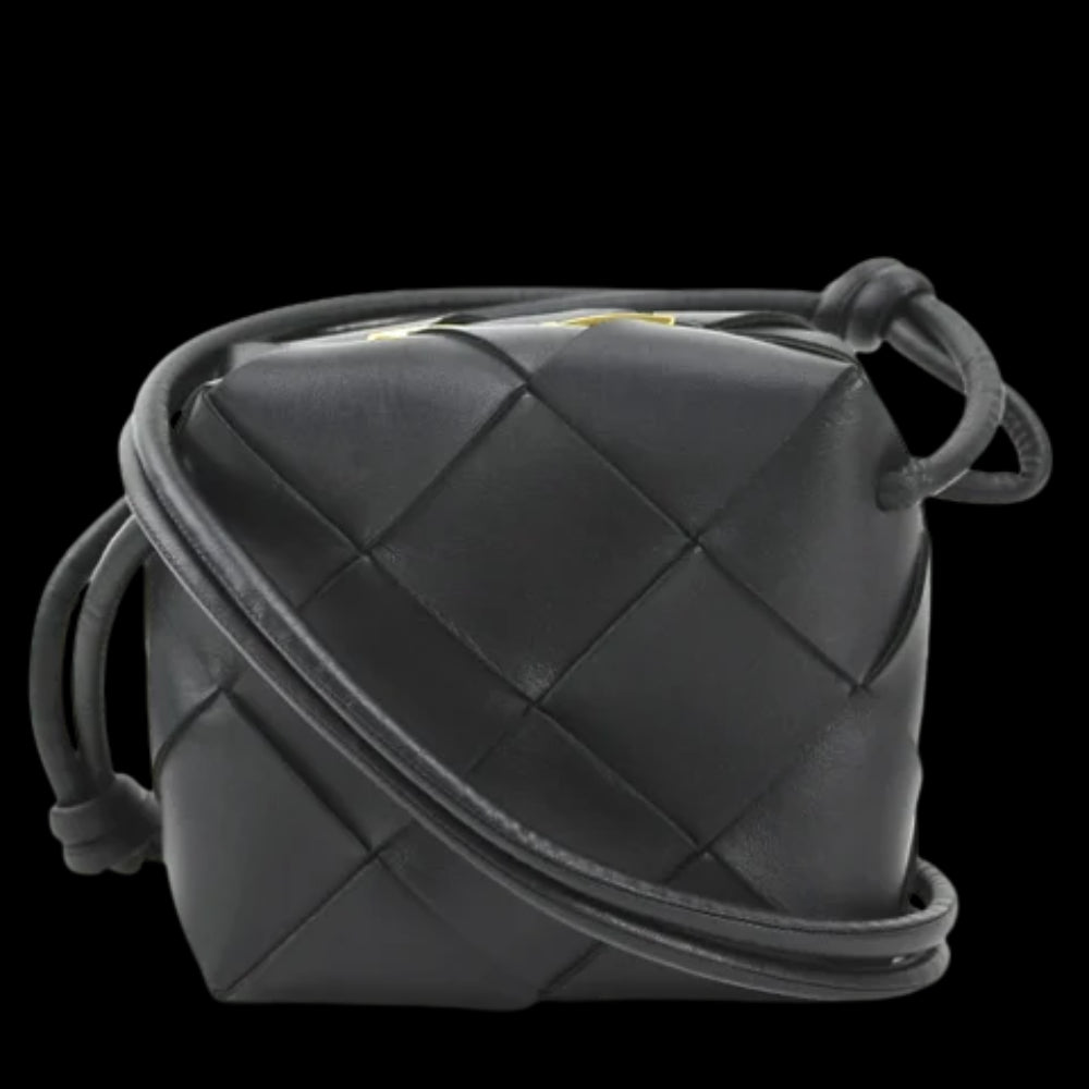 Black Leather Bottega Veneta Shoulder Bag