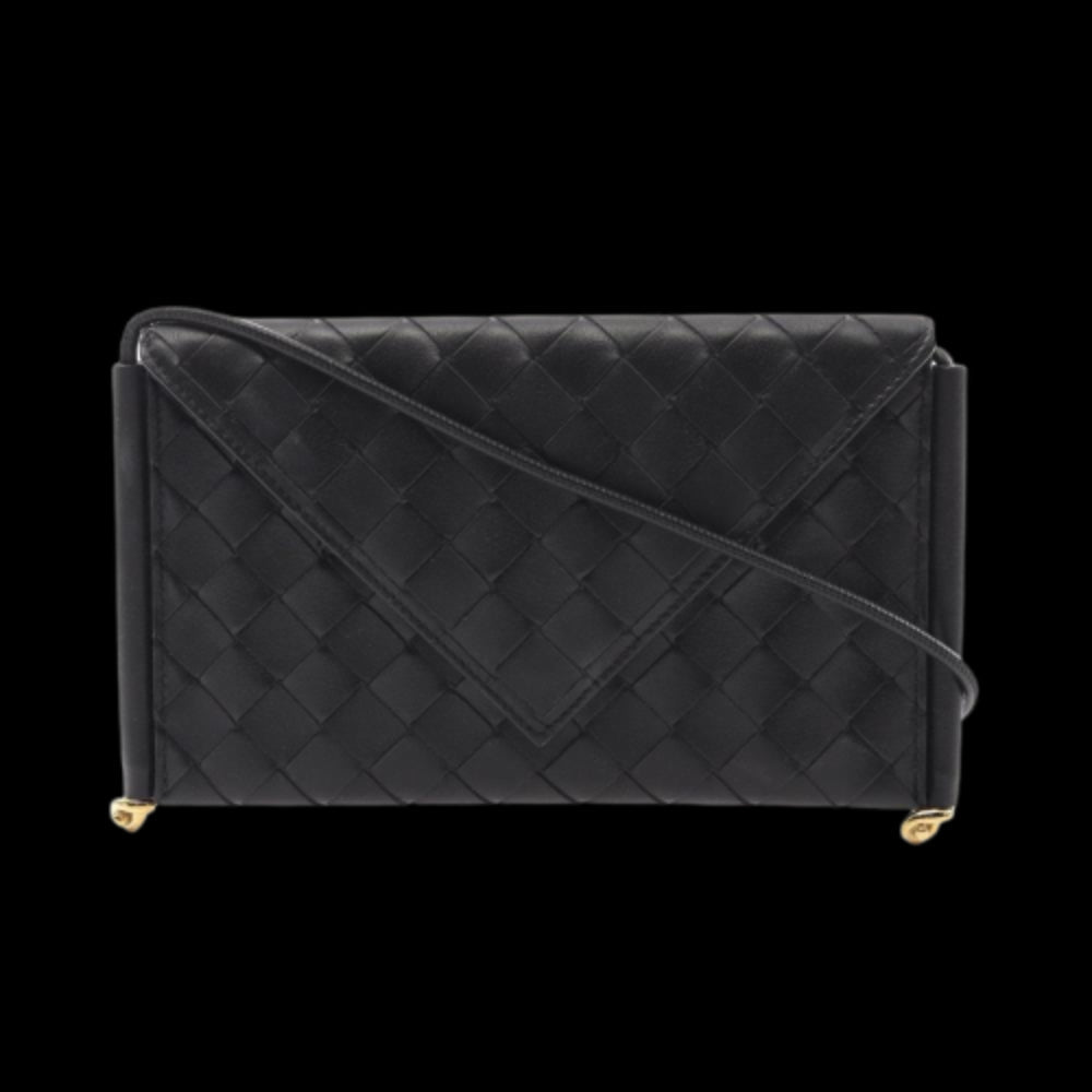 Black Leather Bottega Veneta Shoulder Bag