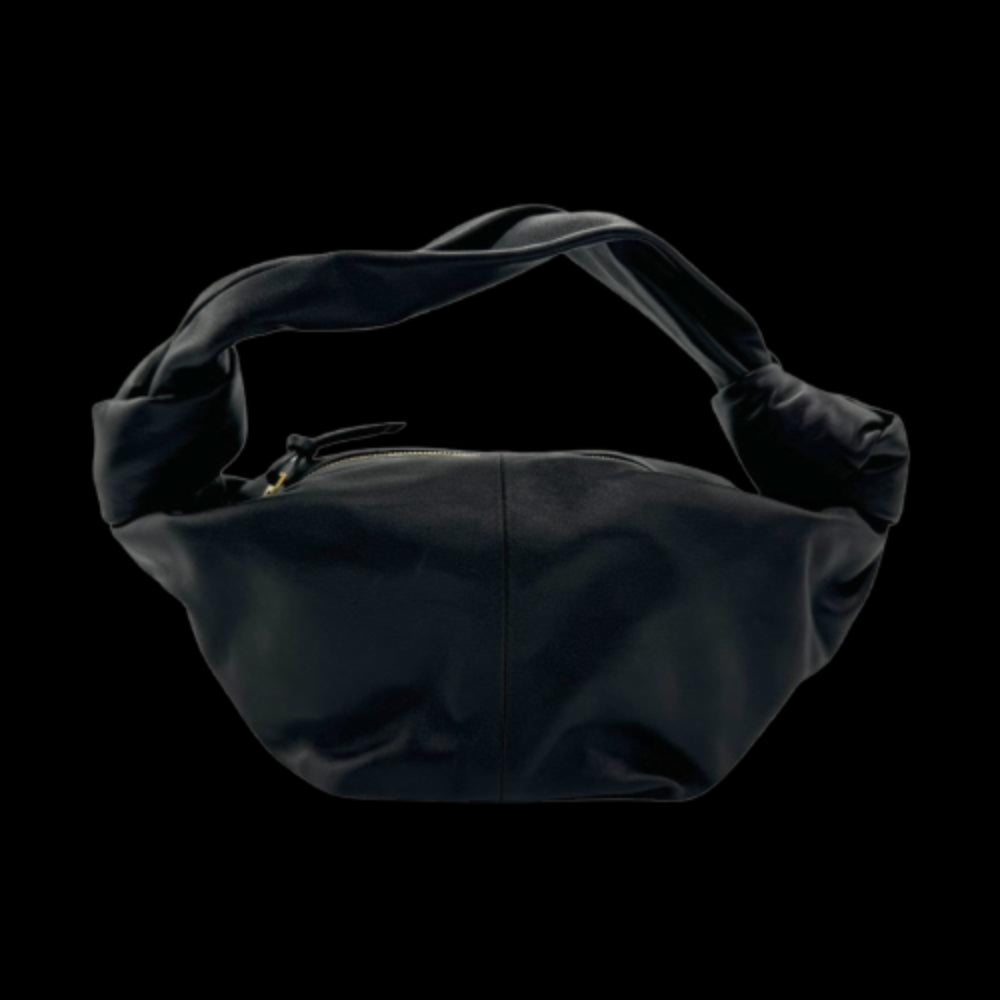 Black Leather Bottega Veneta Belt Bag
