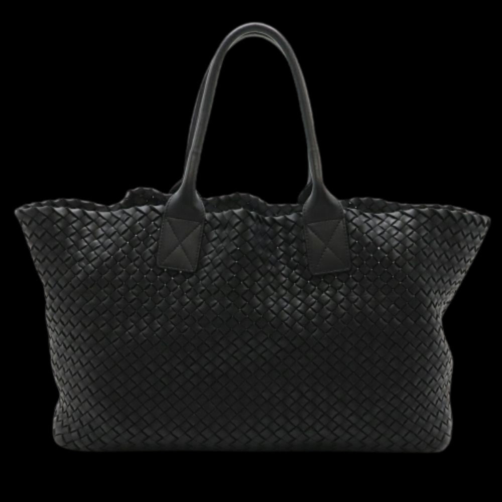 Black Leather Bottega Veneta Tote