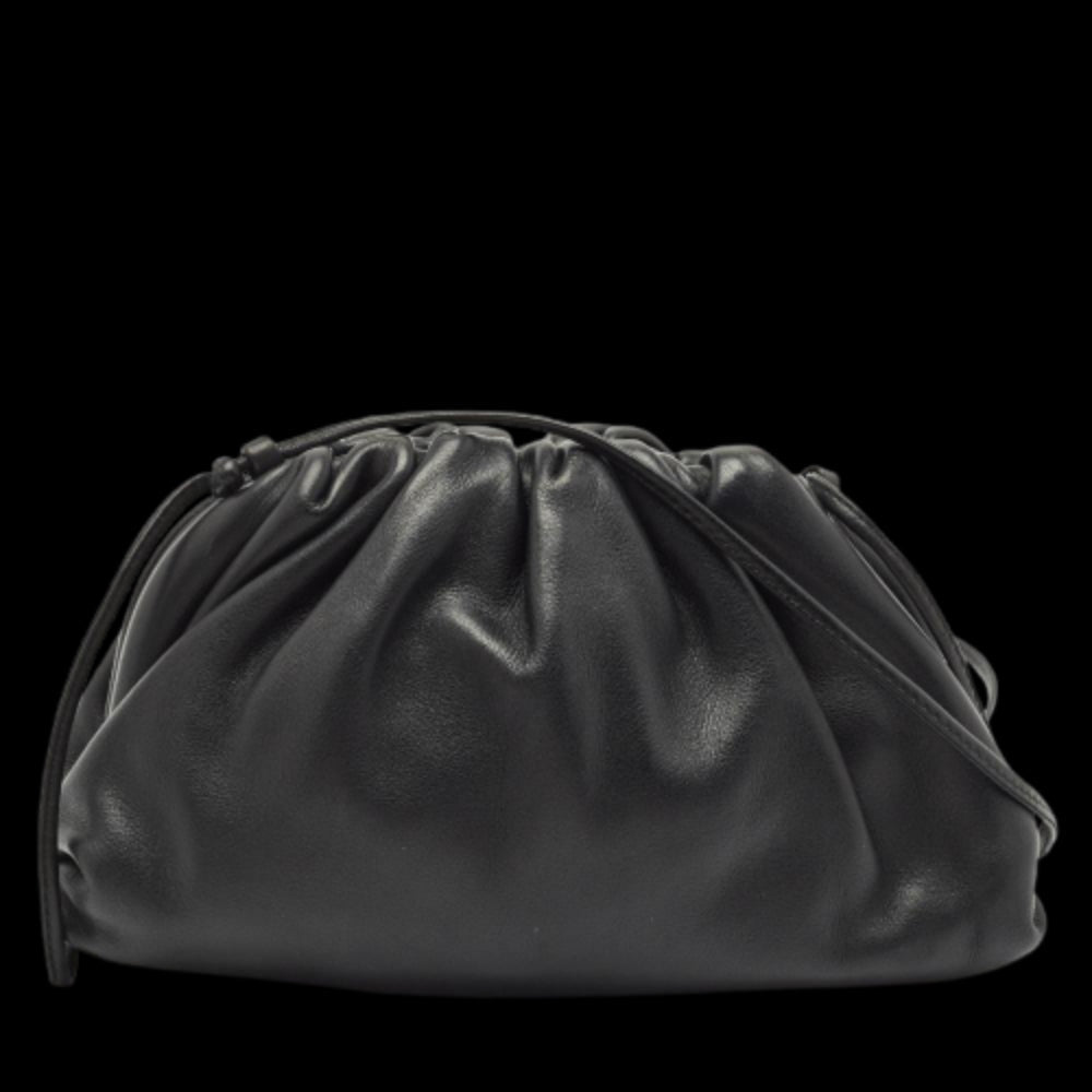Black Leather Bottega Veneta Pouch