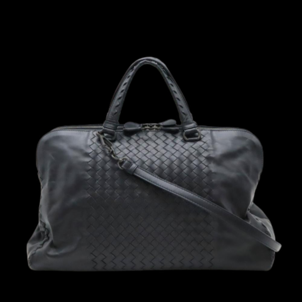 Black Leather Bottega Veneta Tote