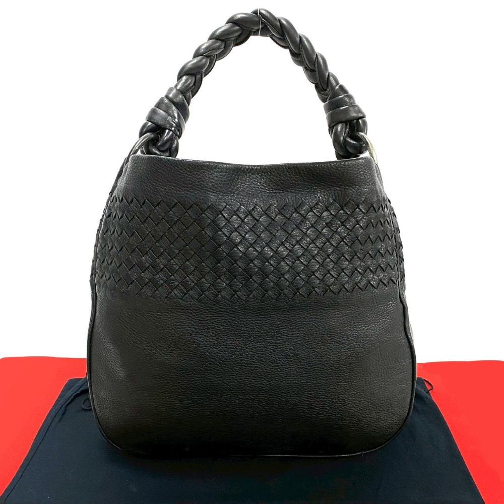 Black Leather Bottega Veneta Tote