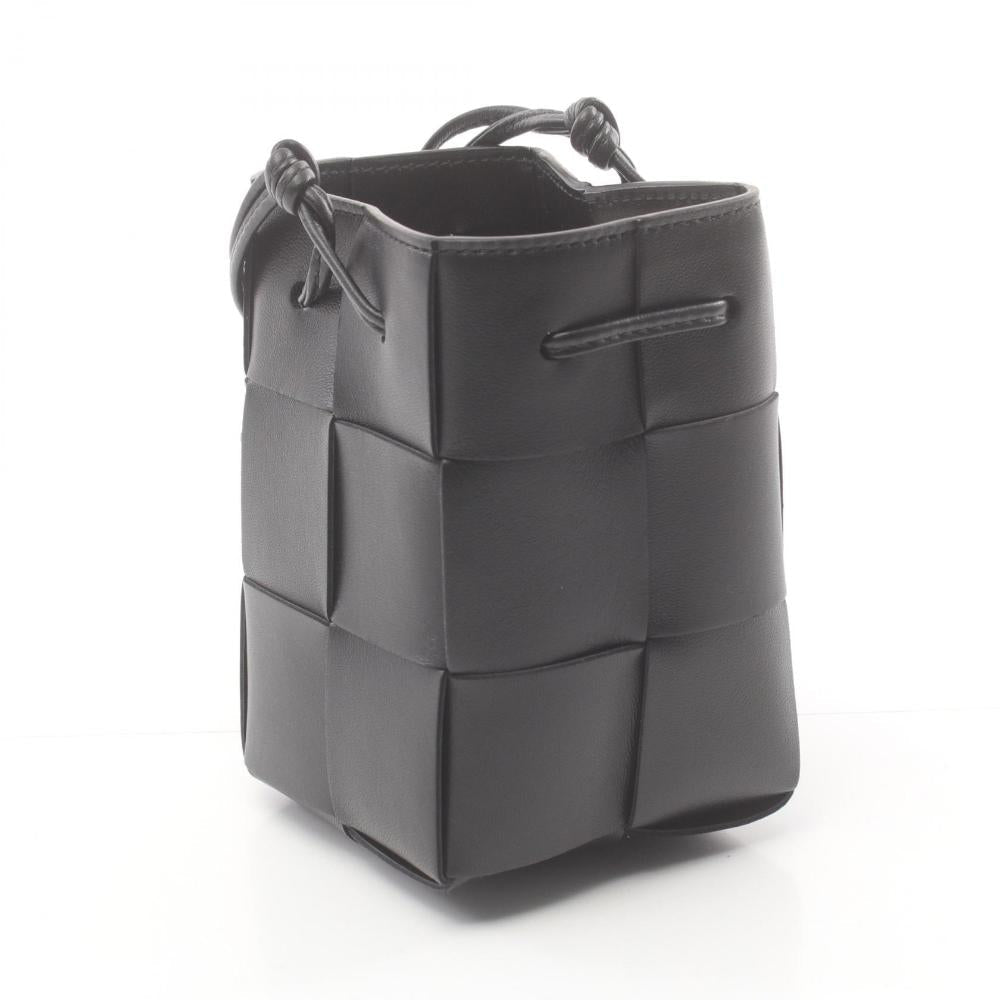 Black Leather Bottega Veneta Crossbody Bag
