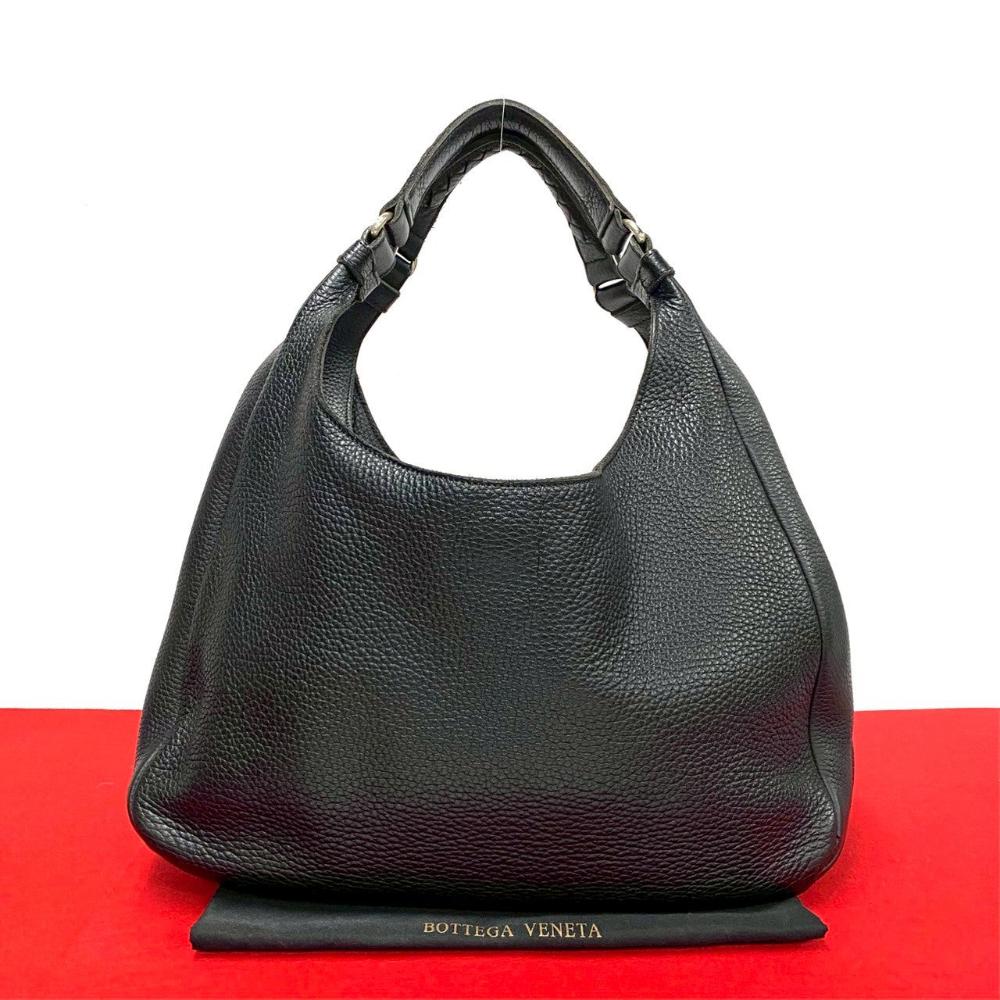 Black Leather Bottega Veneta Tote