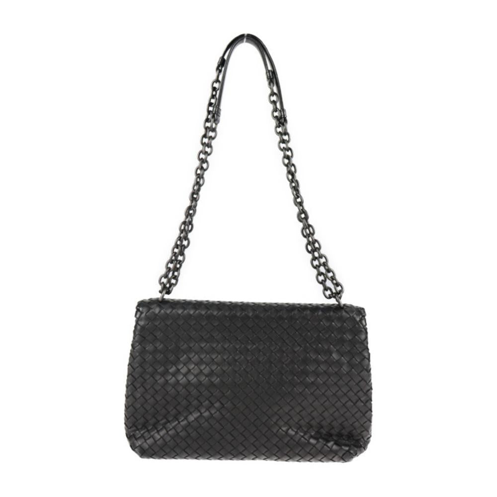 Black Leather Bottega Veneta Shoulder Bag