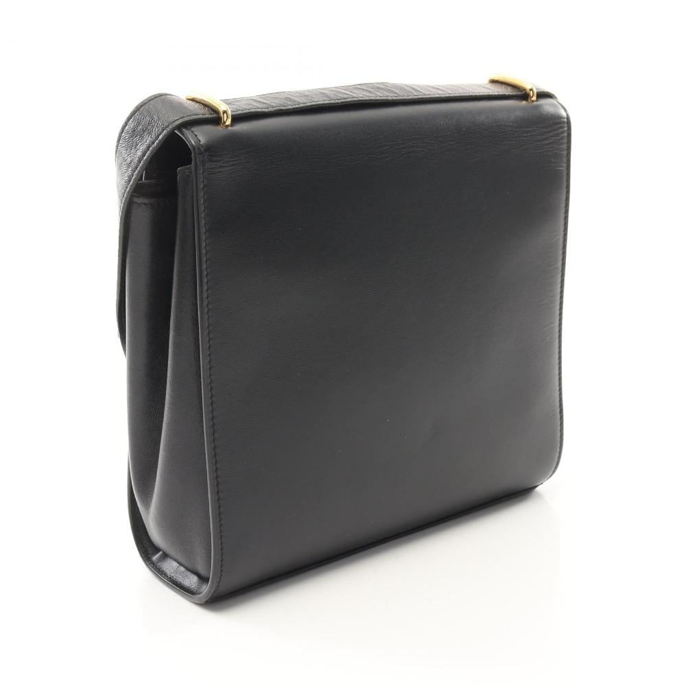 Black Leather Bottega Veneta Shoulder Bag