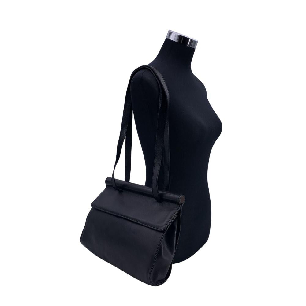 Black Leather Bottega Veneta Shoulder Bag