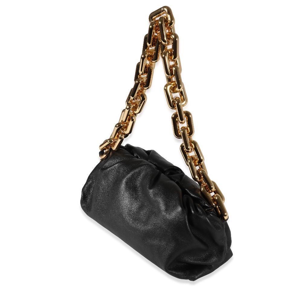 Black Leather Bottega Veneta Pouches