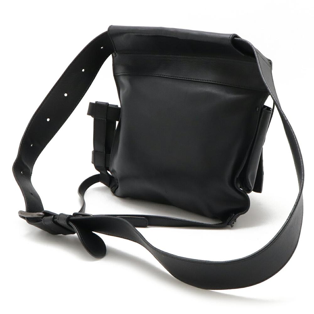 Black Leather Bottega Veneta Belt Bag