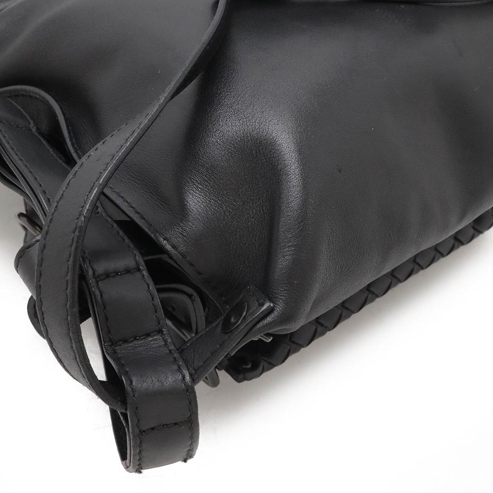 Black Leather Bottega Veneta Belt Bag