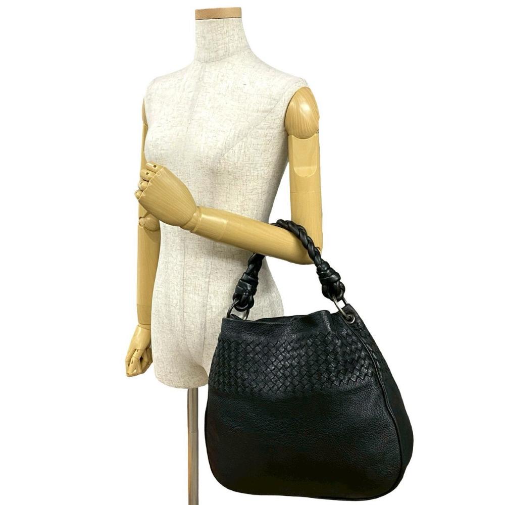 Black Leather Bottega Veneta Tote